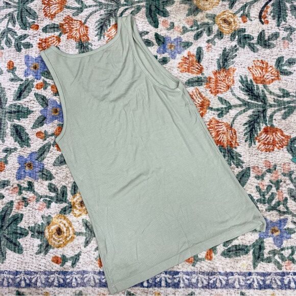 Talentless Pistachio Green Ribbed Tank Top Stretchy M - Picture 6 of 6